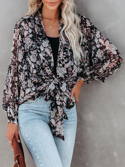 Women's Blouses Fashion Flower Long Sleeve Blouses - LuckyFash™