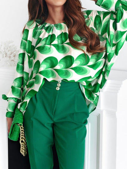 Women's Blouses Fashion Print Bat Long Sleeve Blouse - LuckyFash™