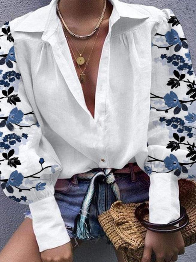 Women's Blouses Floral Long Sleeve Button Casual Blouses - LuckyFash™