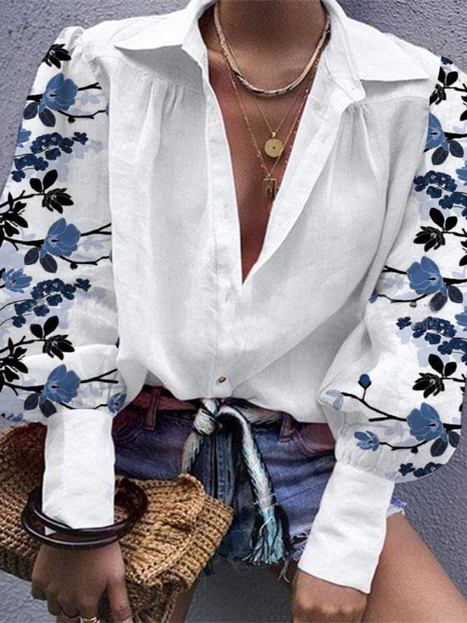 Women's Blouses Floral Long Sleeve Button Casual Blouses - LuckyFash™