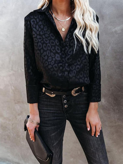 Women's Blouses Leopard Print Long Sleeve Blouses - LuckyFash™