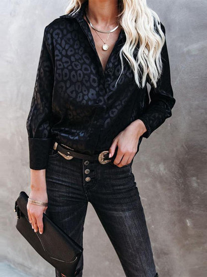 Women's Blouses Leopard Print Long Sleeve Blouses - LuckyFash™