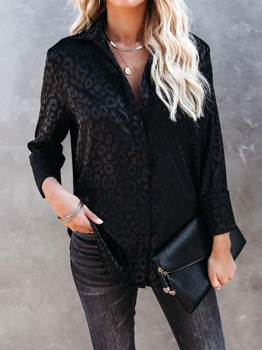 Women's Blouses Leopard Print Long Sleeve Blouses - LuckyFash™