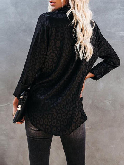 Women's Blouses Leopard Print Long Sleeve Blouses - LuckyFash™