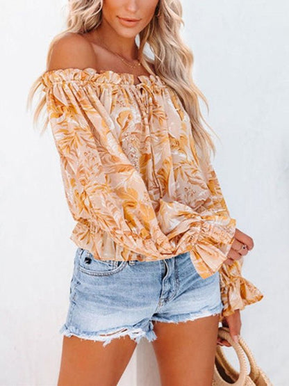 Women's Blouses One-Shoulder Chiffon Long Sleeve Blouse - LuckyFash™