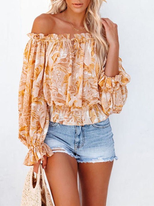 Women's Blouses One-Shoulder Chiffon Long Sleeve Blouse - LuckyFash™