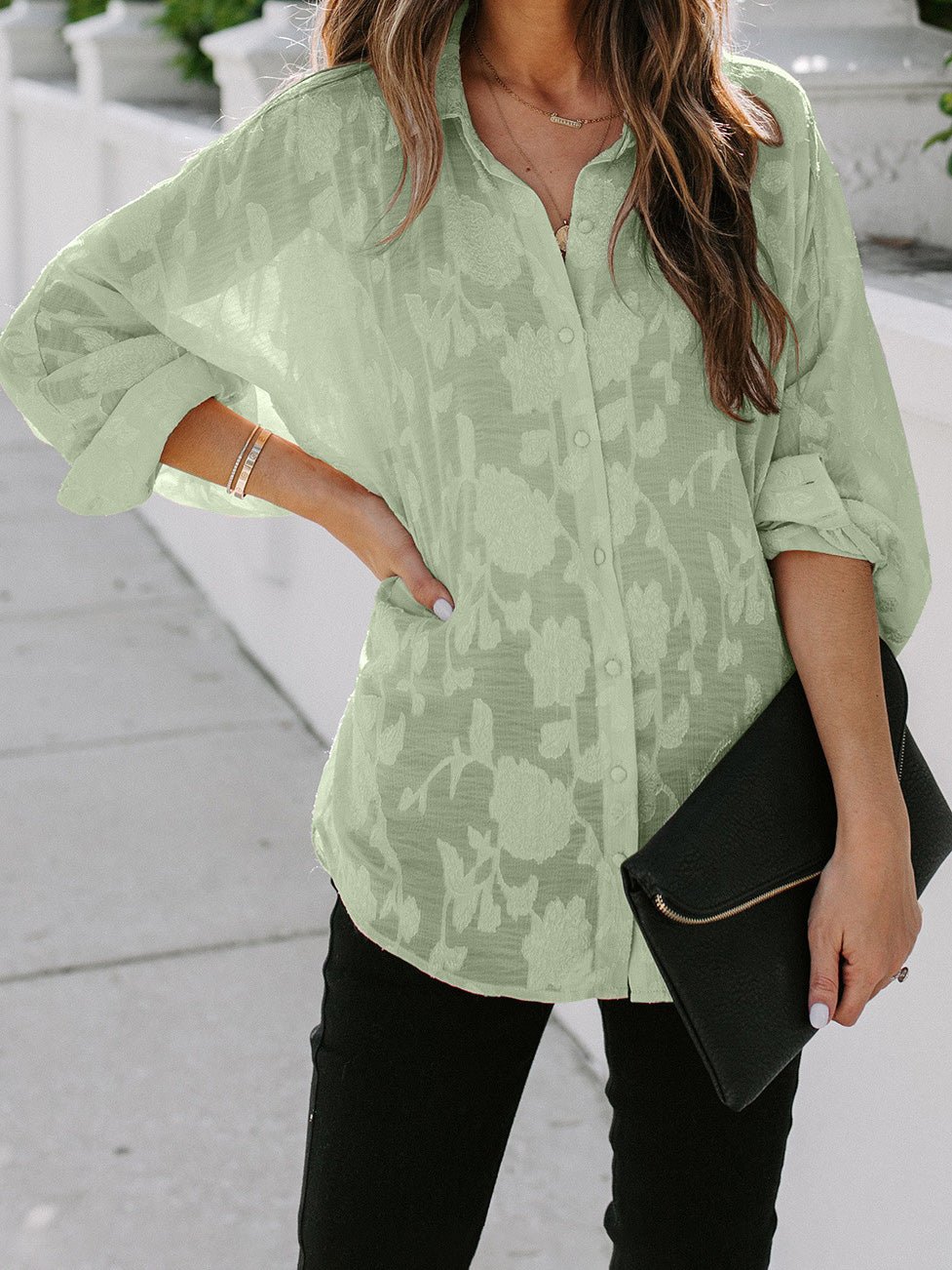 Women's Blouses Printed Button Long Sleeve Casual Blouse - LuckyFash™