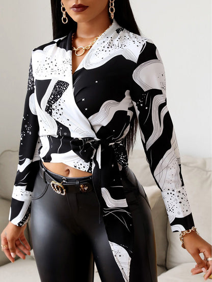 Women's Blouses Temperament Long Sleeve Star Tie Blouses - LuckyFash™