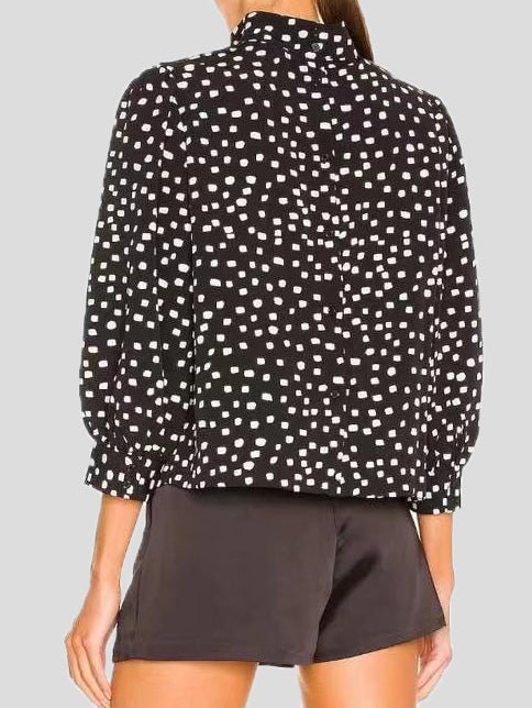 Women's Blouses Turtleneck Polka Dot Long Sleeve Blouse - LuckyFash™