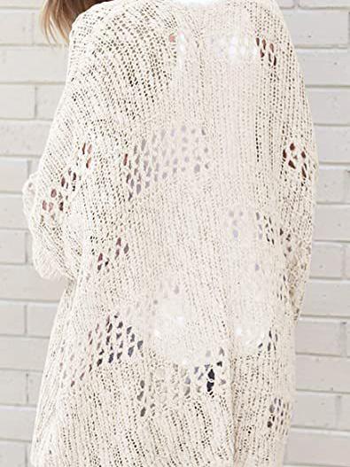Women's Cardigans Crochet Loose Long Sleeve Knitted Sweater Cardigan - LuckyFash™