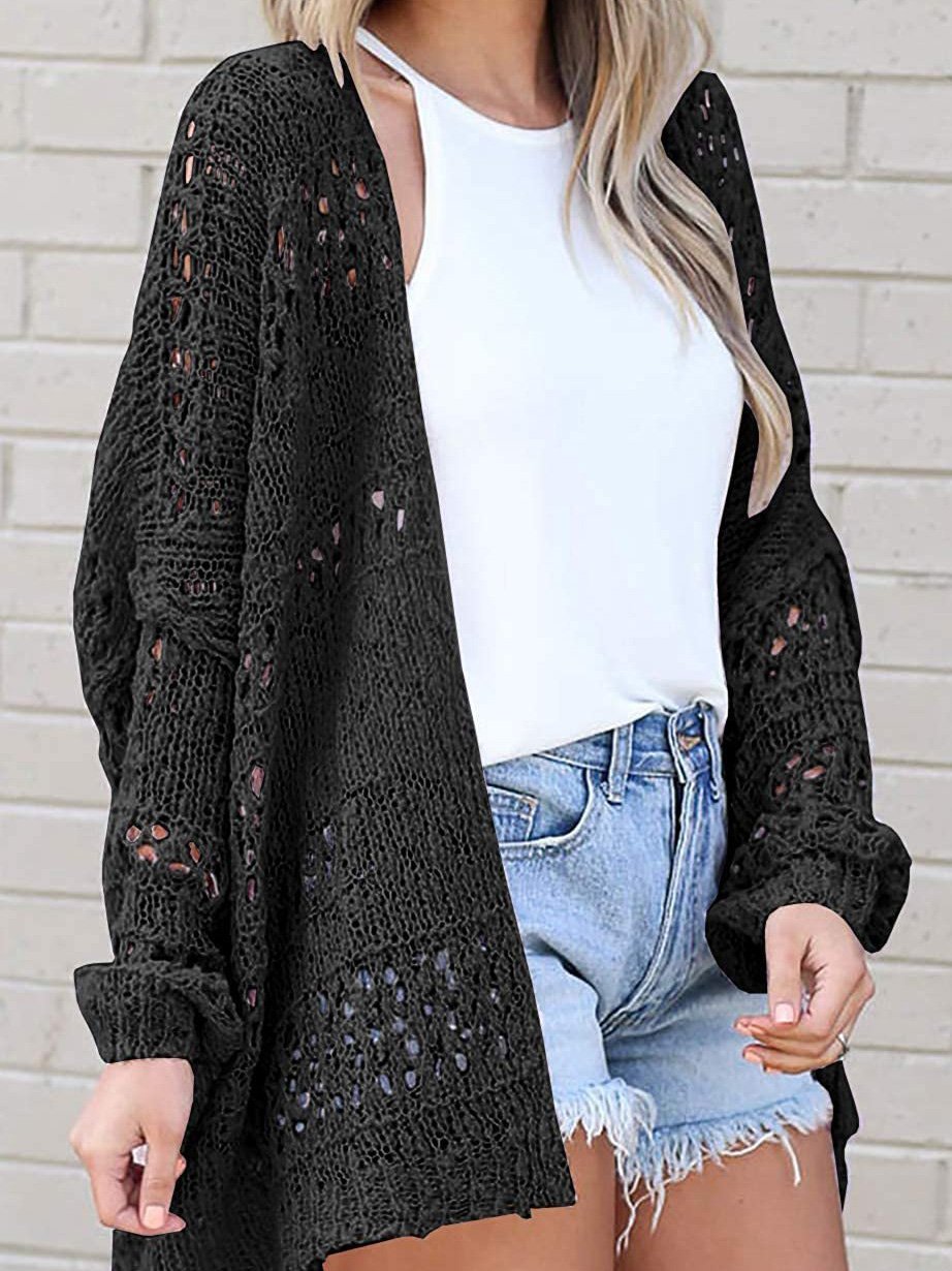 Women's Cardigans Crochet Loose Long Sleeve Knitted Sweater Cardigan - LuckyFash™