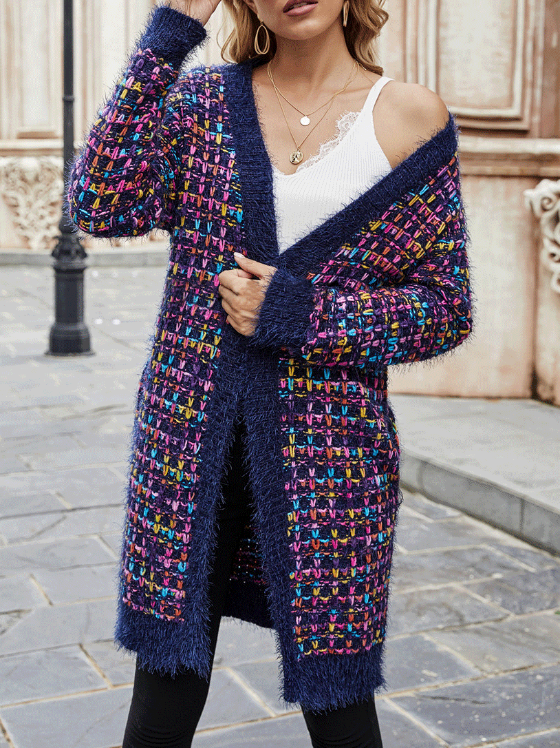 Women's Cardigans Fashion Color Pocket Long Sleeve Cardigan - LuckyFash™