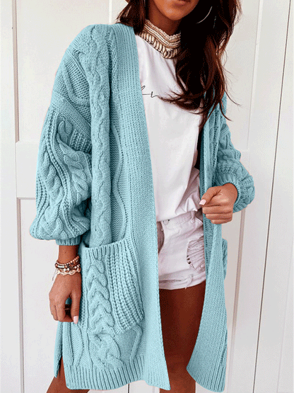 Women's Cardigans Soft Warm Pocket Twist Knit Cardigan - LuckyFash™
