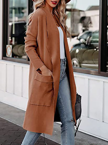 Coats Casual Lapel Pocket Long Wool Coat - LuckyFash™