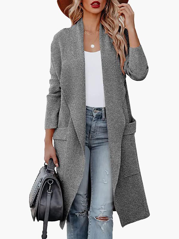 Coats Casual Lapel Pocket Long Wool Coat - LuckyFash™