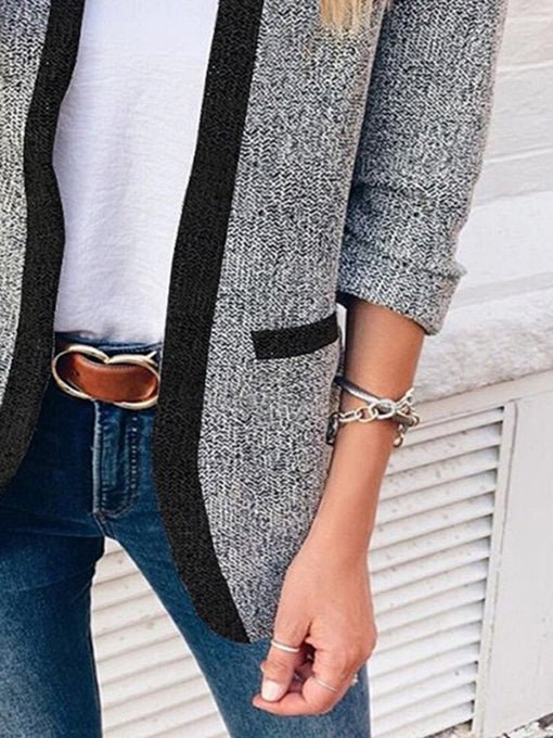 Women’s Coats Colorblock Slim Blazer - LuckyFash™
