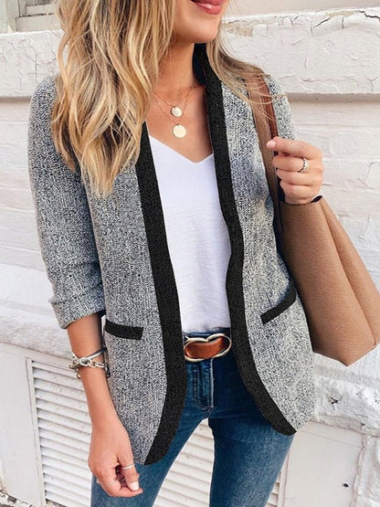 Women’s Coats Colorblock Slim Blazer - LuckyFash™