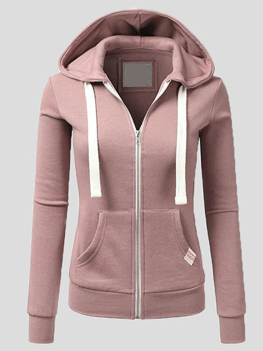 Women's Coats Sports Cardigan Zip Pocket Hooded Coat - LuckyFash™