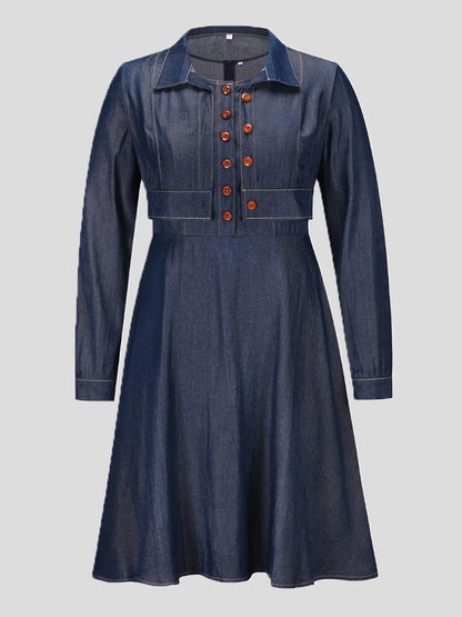 Women's Dresses Buttoned Long Sleeve Slim Fit Two Piece Dress - LuckyFash™