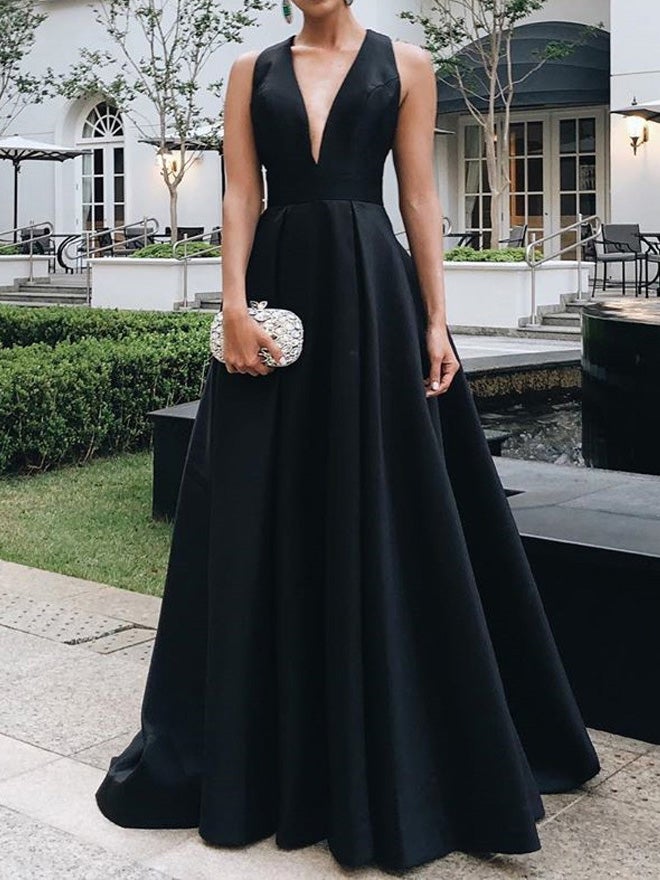Women's Dresses Deep V-Neck Bare Back Party Dinner Dress - LuckyFash™