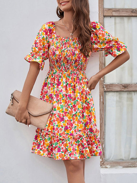 Dresses Fashion Print Backless Strap Sexy Mini Dress - LuckyFash™