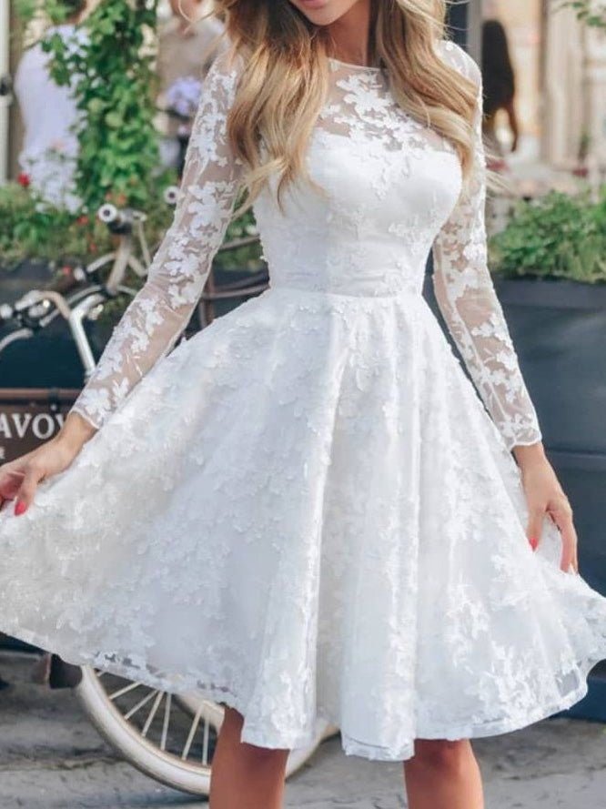 Women's Dresses Lace Long Sleeve Mini Dress - LuckyFash™
