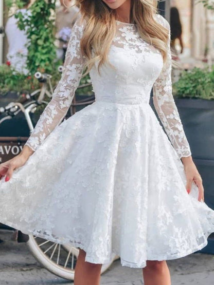 Women's Dresses Lace Long Sleeve Mini Dress - LuckyFash™