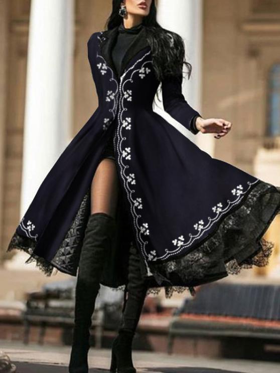 Women's Dresses  Lace Retro V-Neck Long Sleeve Dress - LuckyFash™