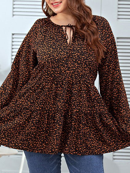 Dresses Leopard-Print Long Sleeve Mini Dress - LuckyFash™