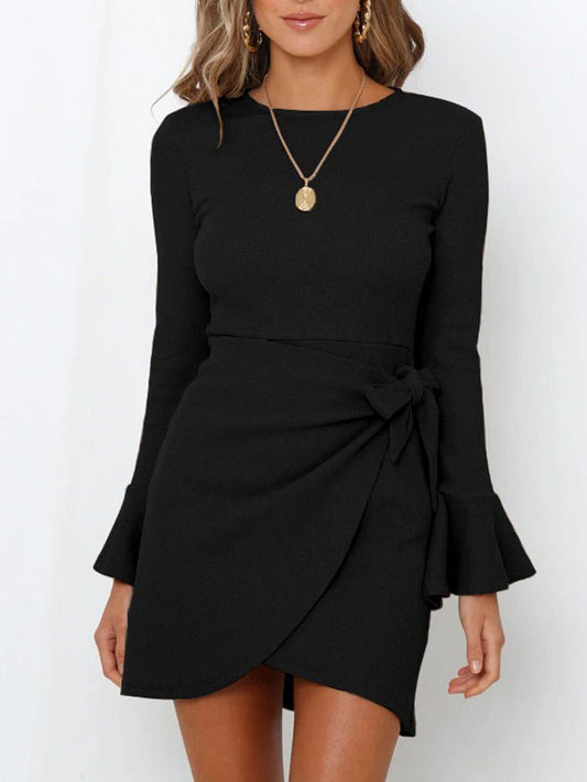 Dresses Ruffled Long Sleeve Slim Fit Mini Dress - LuckyFash™