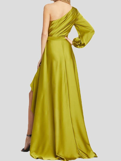 Women's Dresses Single-Sleeve Sloping Shoulder Irregular Dress - LuckyFash™
