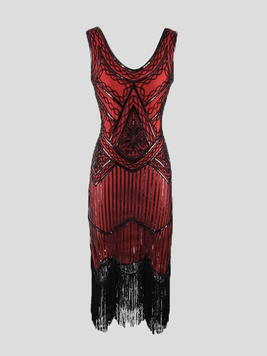 Dresses Vintage Sequin Beaded Fringe Dress - LuckyFash™