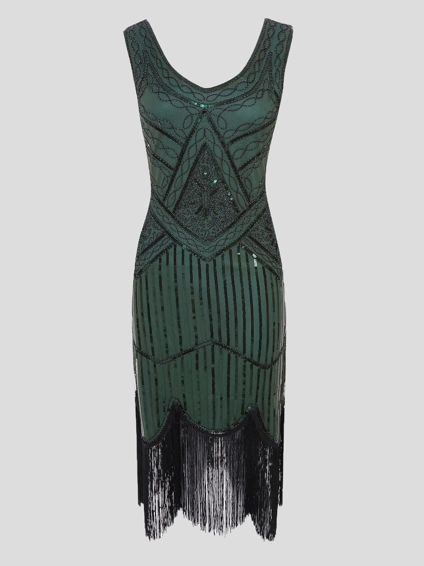 Dresses Vintage Sequin Beaded Fringe Dress - LuckyFash™