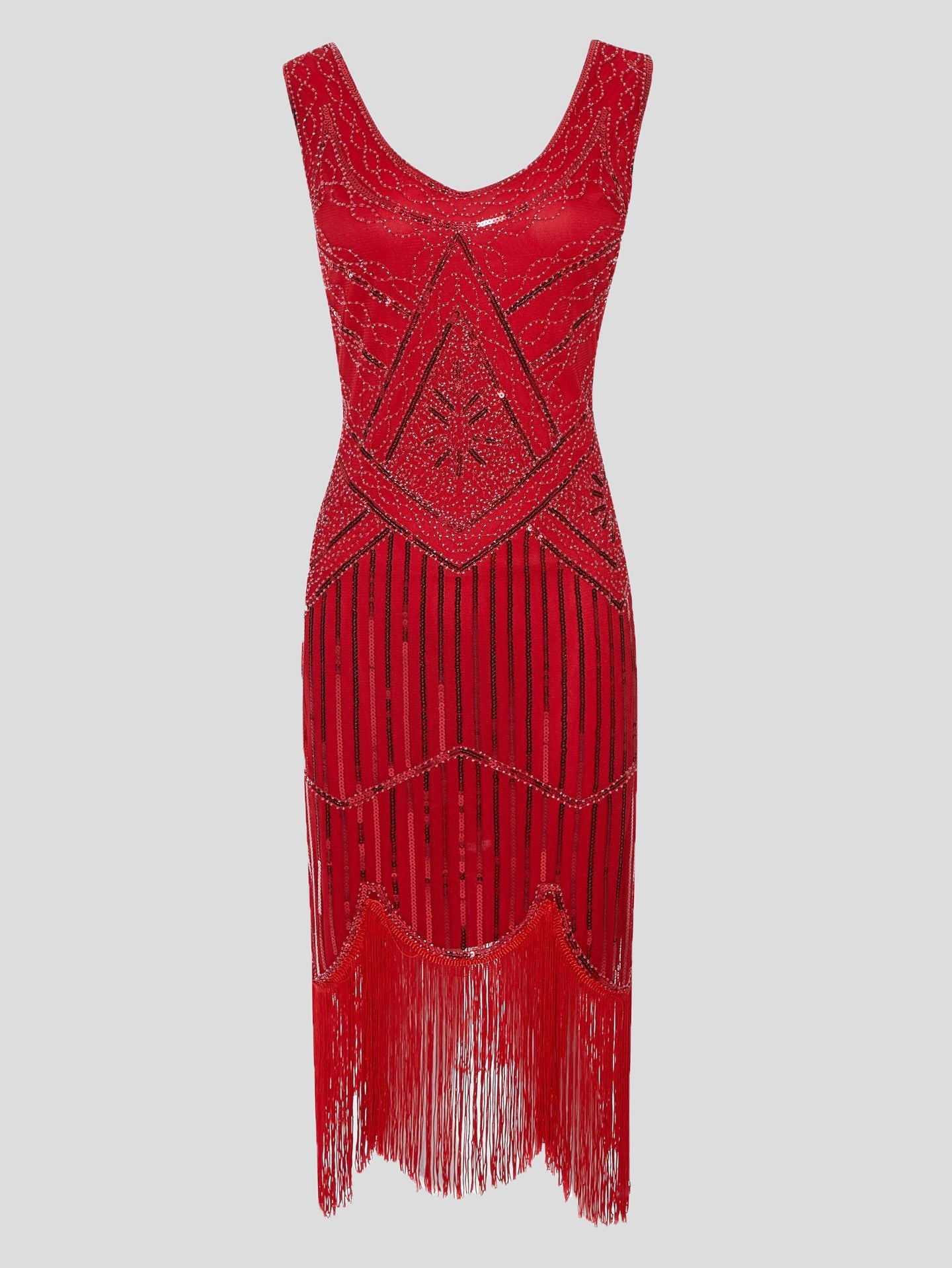 Dresses Vintage Sequin Beaded Fringe Dress - LuckyFash™