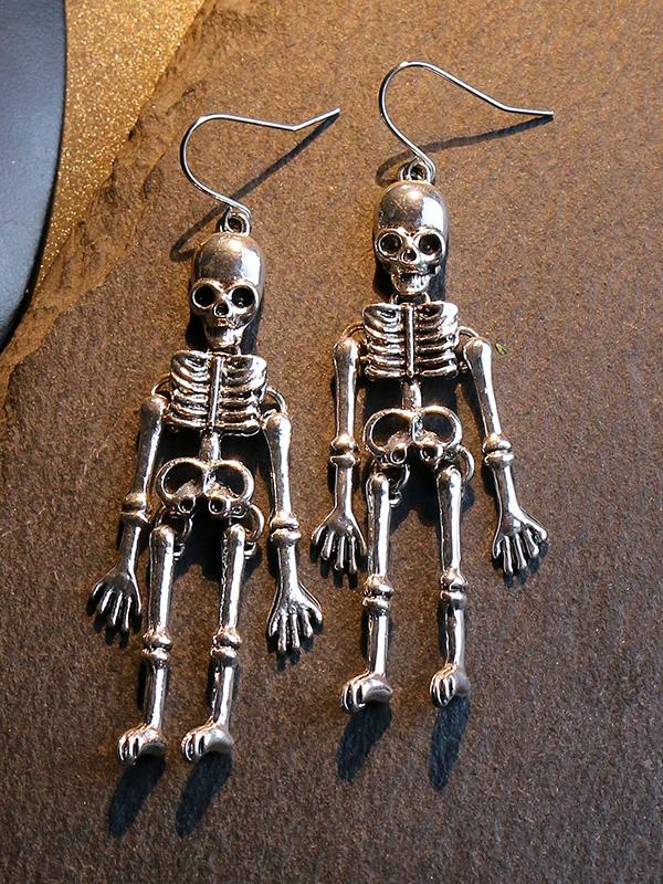 Earrings Halloween Skull Exaggerated Nightclub Punk Style Earrings - LuckyFash™