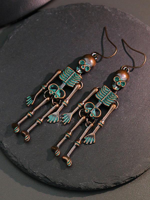 Earrings Halloween Skull Exaggerated Nightclub Punk Style Earrings - LuckyFash™