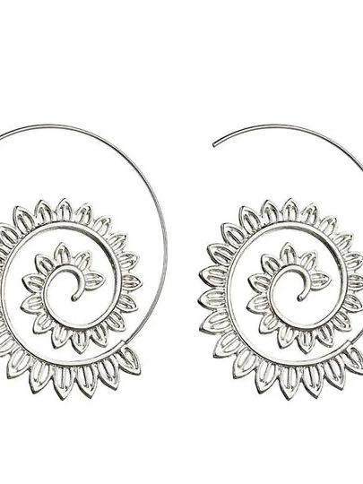 Womens Exaggerated Alloy Round Earrings - LuckyFash™