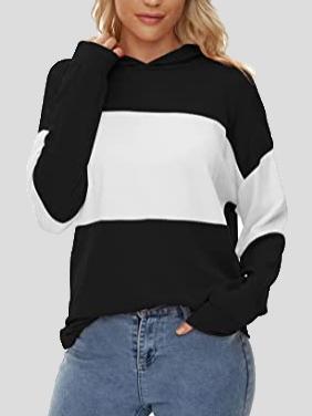 Women's Hoodies Contrasting Long Sleeve Casual Hoodie - LuckyFash™