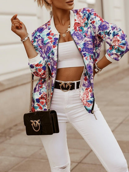 Women's Jackets Long Sleeve Printed Short Jacket Small Jacket - LuckyFash™