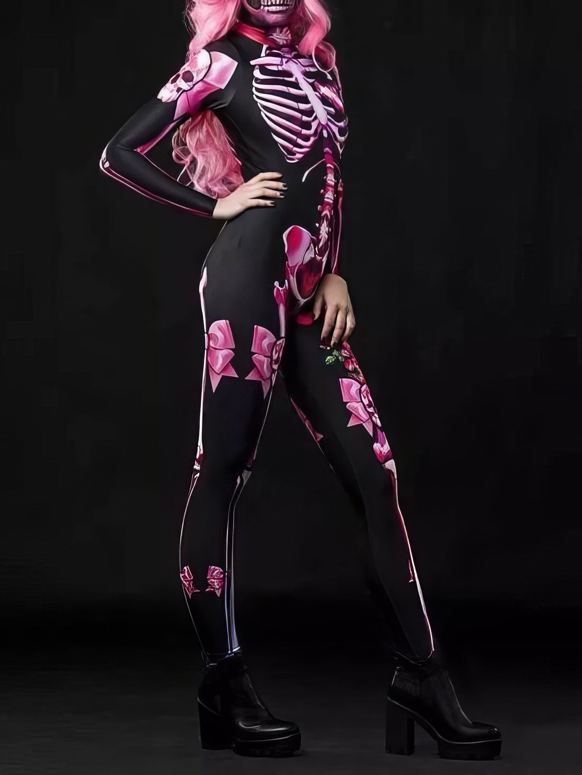 Jumpsuit Halloween Skull Skeleton Print Jumpsuit - LuckyFash™