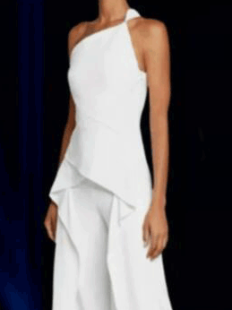 Jumpsuits One-Shoulder Sleeveless Slim Fit Slit Jumpsuit - LuckyFash™