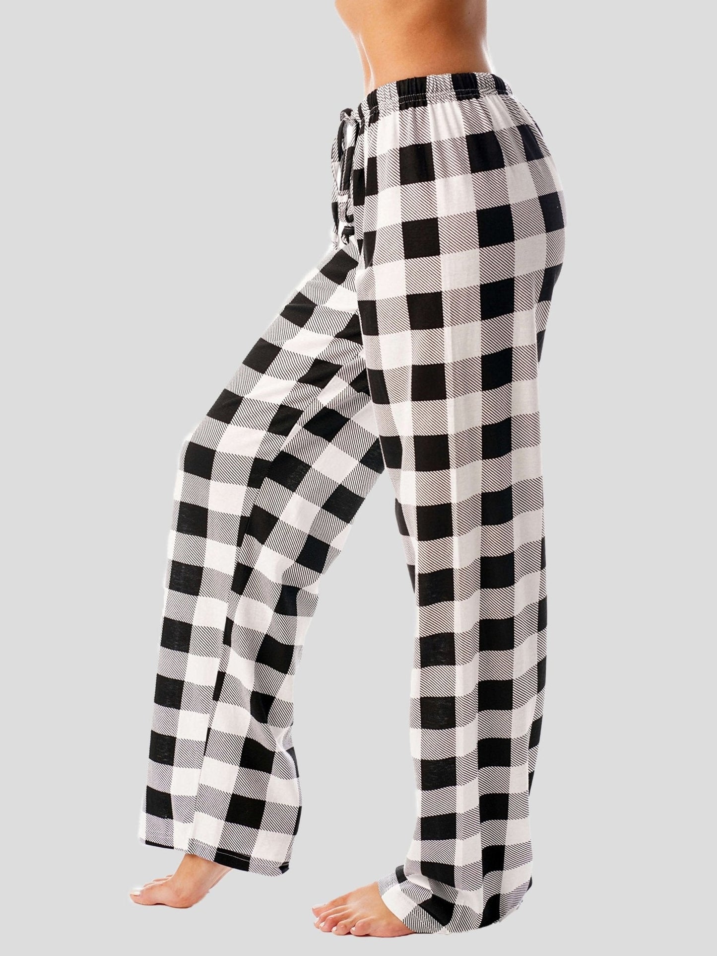 Women's Pants Classic Plaid Elastic Casual Pants - LuckyFash™