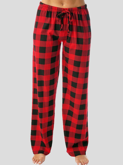 Women's Pants Classic Plaid Elastic Casual Pants - LuckyFash™