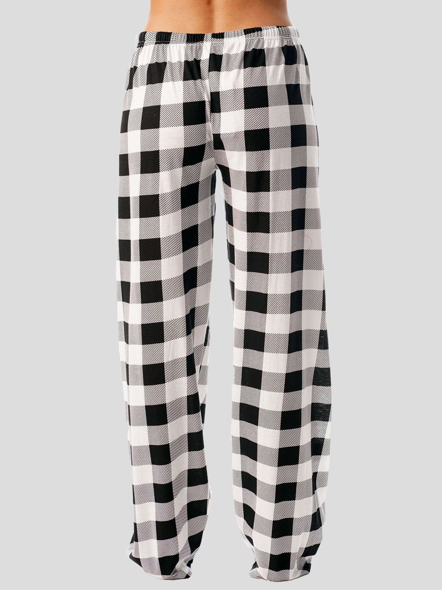 Women's Pants Classic Plaid Elastic Casual Pants - LuckyFash™