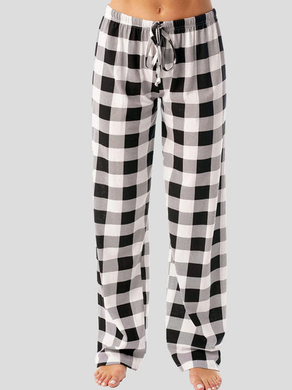 Women's Pants Classic Plaid Elastic Casual Pants - LuckyFash™