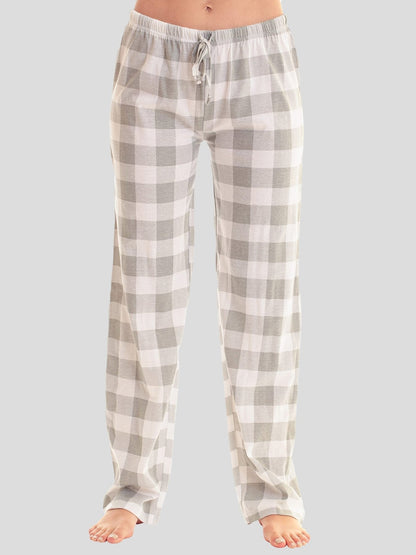 Women's Pants Classic Plaid Elastic Casual Pants - LuckyFash™