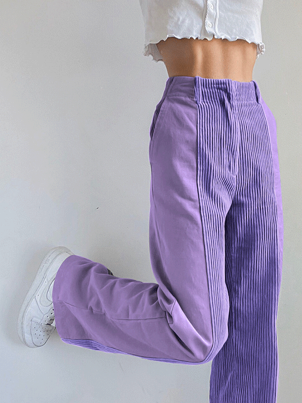 Women's Pants Pure Straight-Leg Corduroy Casual Pant - LuckyFash™
