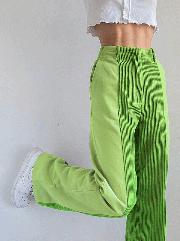 Women's Pants Pure Straight-Leg Corduroy Casual Pant - LuckyFash™
