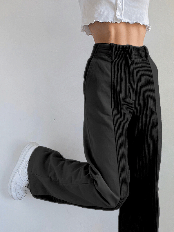 Women's Pants Pure Straight-Leg Corduroy Casual Pant - LuckyFash™
