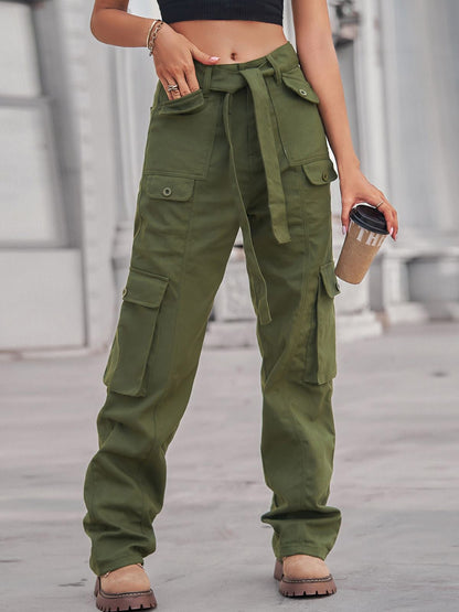 Pants Tie Pocket Casual Cargo Pants - LuckyFash™